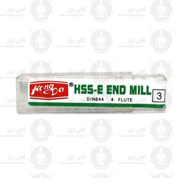 فرز انگشتی 3 میلیمتر HSSE نوع سرتخت طول 52 میلیمتر برند هانگدا فرز انگشتی 3 میلیمتر HSSE نوع سرتخت طول 52 میلیمتر برند هانگدا