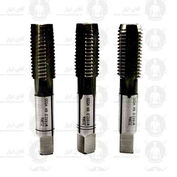 قلاویز دستی 16mm آلیاژ HSSG گام استاندارد نوع متریک زبرا قلاویز دستی 16mm آلیاژ HSSG گام استاندارد نوع متریک زبرا