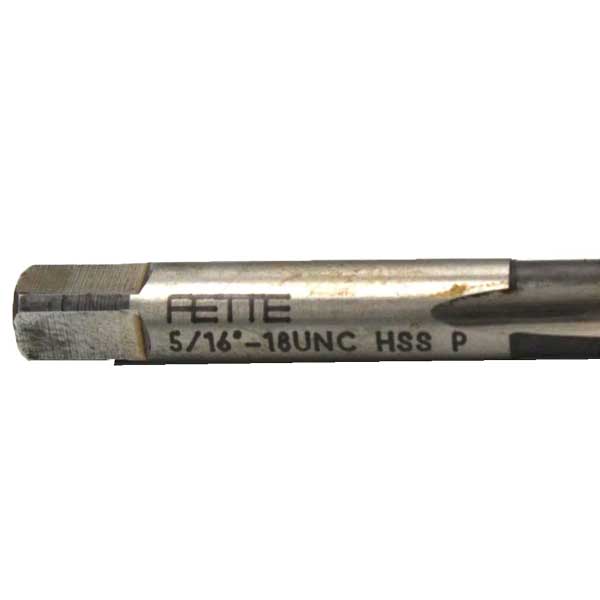 قلاویز دستی 5/16 اینچ 18 دنده UNC آلیاژ HSS فته قلاویز دستی 5/16 اینچ 18 دنده UNC آلیاژ HSS فته
