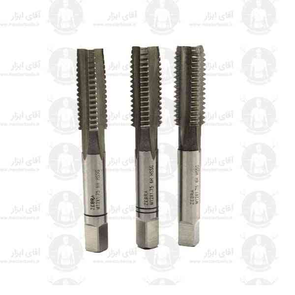 قلاویز دستی نوع متریک 12mm آلیاژ HSSG گام استاندارد ZEBRA قلاویز دستی نوع متریک 12mm آلیاژ HSSG گام استاندارد ZEBRA
