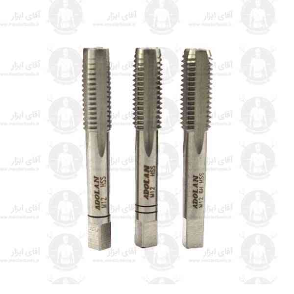 قلاویز دستی 12 میلیمتری گام استاندارد HSS آدولان قلاویز دستی 12 میلیمتری گام استاندارد HSS آدولان