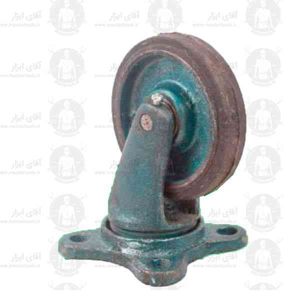 چرخ صنعتی بلبلرینگ دوبل متحرک چدنی با روکش لاستیک با تحمل 120 تا 150 کیلوگرم چرخ صنعتی بلبلرینگ دوبل متحرک چدنی با روکش لاستیک با تحمل 120 تا 150 کیلوگرم