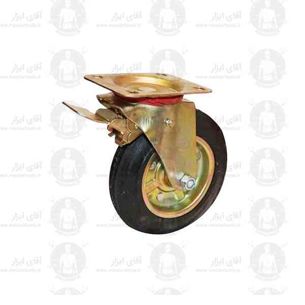 چرخ سطل زباله کفی گردان ترمزدار رینگ فلزی سایز 20 چرخ سطل زباله کفی گردان ترمزدار رینگ فلزی سایز 20