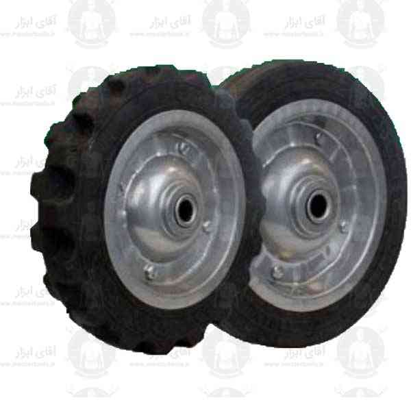 چرخ گاری دستی یا چرخ فرغون با روکش PVC و رینگ آهنی تحمل وزن 75 تا 120 کیلوگرمی چرخ گاری دستی یا چرخ فرغون با روکش PVC و رینگ آهنی تحمل وزن 75 تا 120 کیلوگرمی