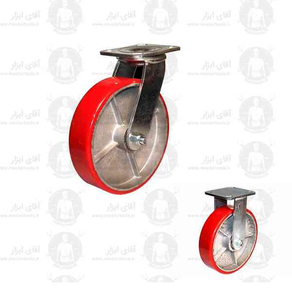 چرخ صنعتی پلی اورتان کفی ثابت و گردان برند ابتکار نوین چرخ صنعتی پلی اورتان کفی ثابت و گردان برند ابتکار نوین