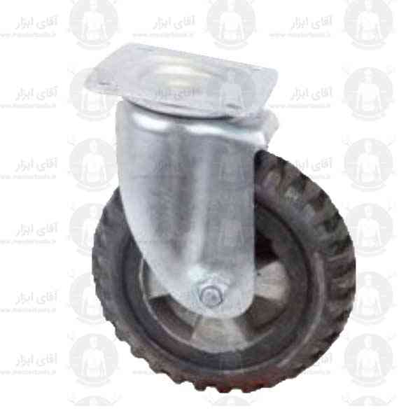 چرخ صنعتی دایکاست کفی گردان با روکش لاستیکی تحمل وزن 80 تا 300 کیلوگرمی چرخ صنعتی دایکاست کفی گردان با روکش لاستیکی تحمل وزن 80 تا 300 کیلوگرمی