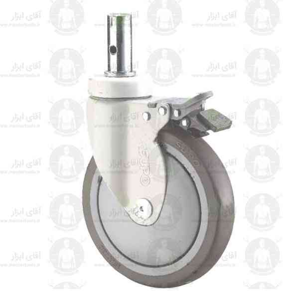 چرخ بیمارستانی اتصال پیمی ترمزدار روکش TPR چرخ بیمارستانی اتصال پیمی ترمزدار روکش TPR