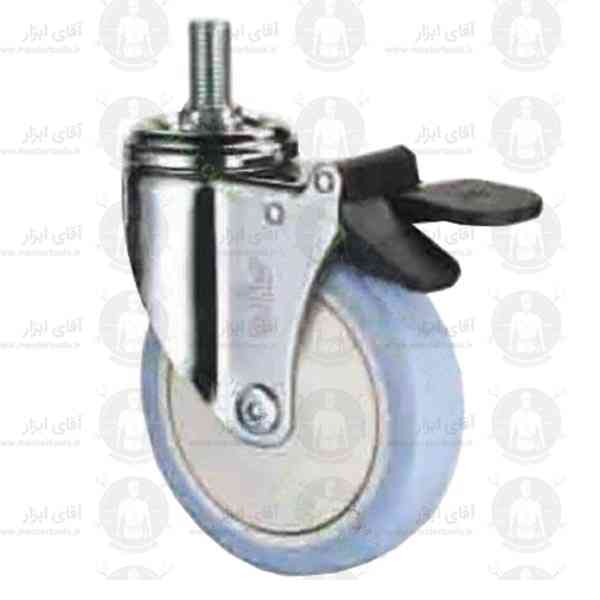 چرخ SUPO (سوپو) پیچی تحمل وزن بالا ترمزدار (در 2 سایز) چرخ SUPO (سوپو) پیچی تحمل وزن بالا ترمزدار (در 2 سایز)