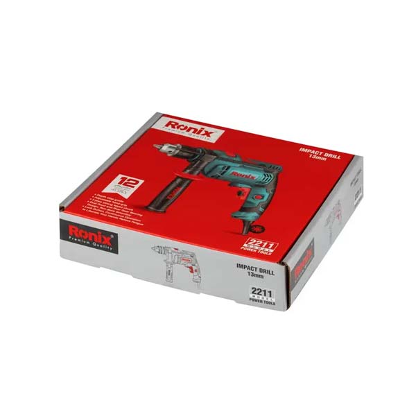 دریل برقی چکشی رونیکس 13 میلیمتری مدل 2211 دریل برقی چکشی رونیکس 13 میلیمتری مدل 2211