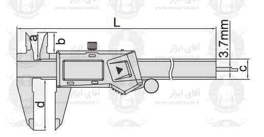 اطلاعات فنی کولیس استاندارد دیجیتال سری 1108 برند اینسایز