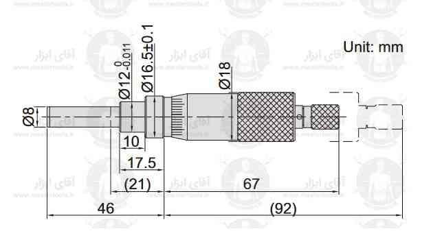 اطلاعات فنی هد میکرومتر 6377-25W برند اینسایز