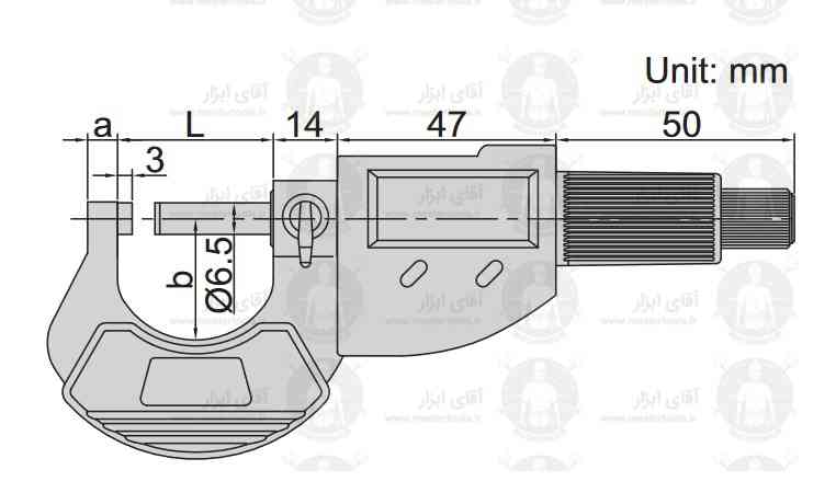 اطلاعات فنی میکرومتر دیجیتالی خارج سنج سری 3109 برند اینسایز