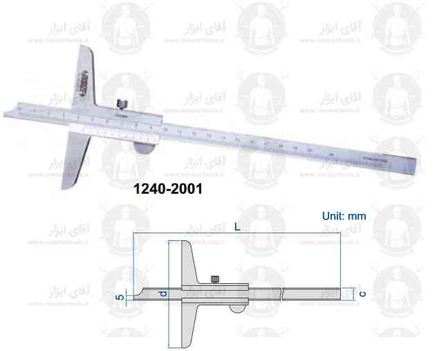 کولیس عمق سنج سری 1240 اینسایز