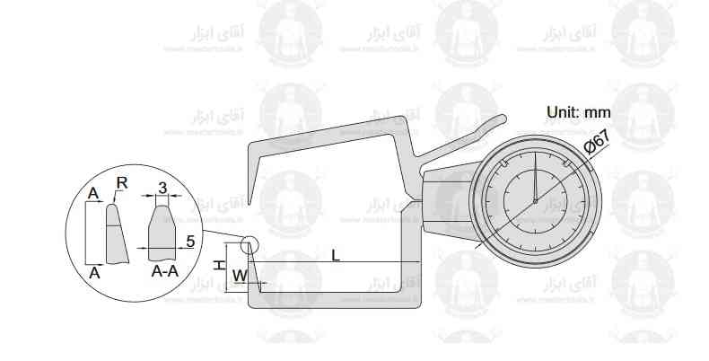 اطلاعات فنی پرگار ساعتی خارج اینسایز